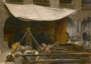 Souks (sketch) by Jean-Leon Gerome
