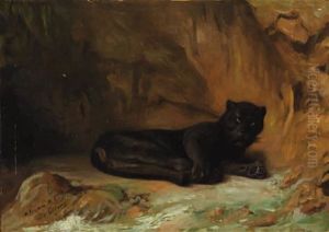 Panthere Noire Couchee by Jean-Leon Gerome