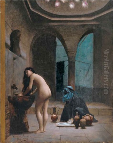 Un Bain Maure, Femme Turque Au Bain (study) - view 1