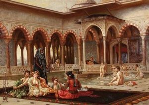 In Einem Orientalischen Harem (after La Terrasse Du Serail) by Jean-Leon Gerome