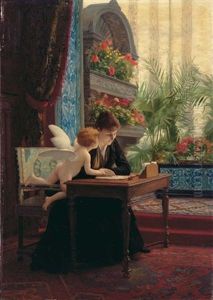 La Lettre D'amour - The Love Letter by Jean-Leon Gerome