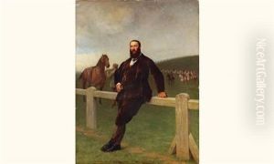 Portrait En Pied De Monsieur Charles Joachim Lefevre A Newmarket En 1872 by Jean-Leon Gerome