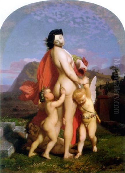 Young Maiden Dousing Cupid With Water - view 1