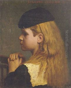 Portrait Of A Girl (suzanne Gerome?) Daughter Of The Artist by Jean-Leon Gerome