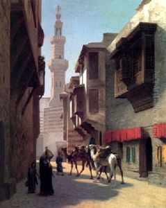 Une Rue Au Caire by Jean-Leon Gerome