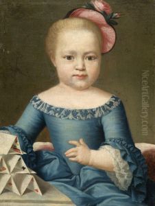 Portrait D'enfant Au Chapeau Rouge by Johan Michael Baader