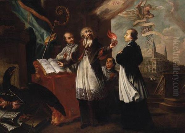 Saint Augustine Of Hippo (?) Receiving The Flaming Heart - view 1