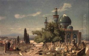 Les Champs De Repos, Brousse (mosquee Verte) by Jean-Leon Gerome