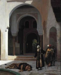 Le Lion Maudit by Jean-Leon Gerome