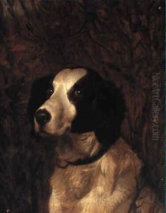 Portrait Of A Spaniel by Jean-Leon Gerome