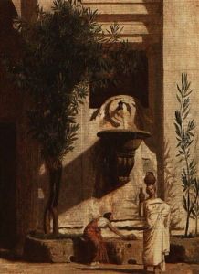 Une Fontaine A Rome by Jean-Leon Gerome