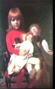 Madeleine Juliette Gerome Et Ses Poupees by Jean-Leon Gerome