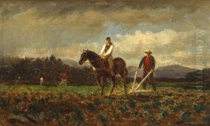 Ploughing Scene by Samuel Lancaster Gerry