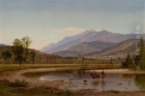 Fording The Stream (franconia Mountains, New Hampshire) by Samuel Lancaster Gerry