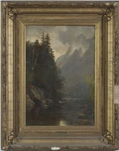 Rowing On A Lake In The White Mountains by Samuel Lancaster Gerry