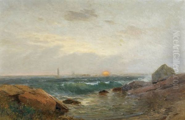 Seascape At Sundown (isle Of Shoals?) - view 1