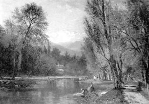Landscape With Figures By A Stream by Samuel Lancaster Gerry