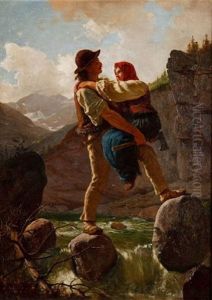 Przeprawa Przez Potok (juhas Tatrzanski) by Wojciech Gerson