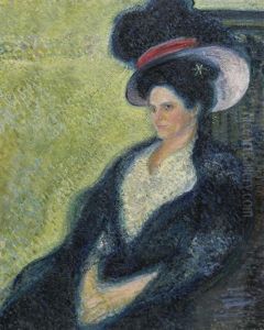 Dame Mit Federhut by Richard Gerstl