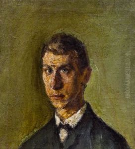 Selbstbildnis (ausschnitt) by Richard Gerstl