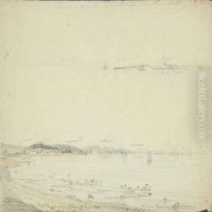 Coastel Scenery, In The Background Kronborg Castle by Carl Emil Baagoe
