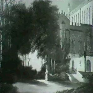 Klosterhof Bei Nacht by Joseph Gerstmeyer