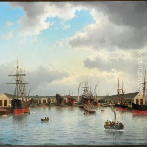 Burmeister & Wain's Jernskibsbyggeri Pa Refshaleoen by Carl Emil Baagoe