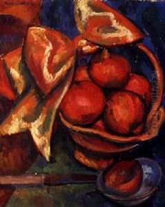 A Still Life Of Pomegranates by Mark Gertler