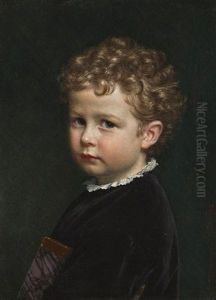 Boy With Curly Hair by Vilhelm (Johan V.) Gertner