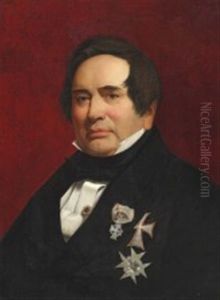 Portrait Of Adam Oehlenschlager In Black Tie With Decorations