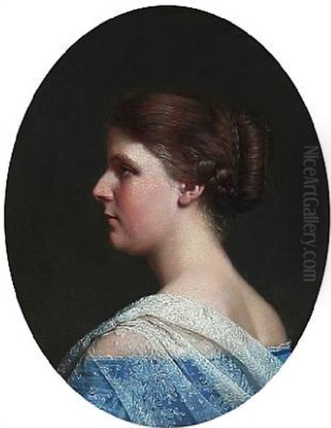 Portrait Of A Woman In Profile - view 1