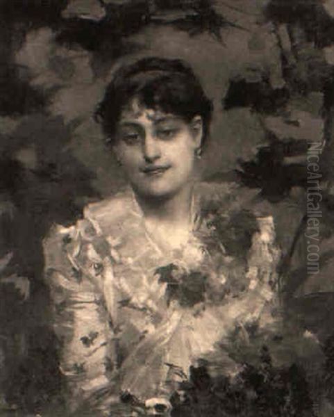 Jeune Fille Au Bouquet De Fleurs - view 1