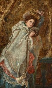 Portrait D'elegante Au Manchon by Henri Gervex