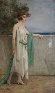 Elegante Dans Un Jardin by Henri Gervex