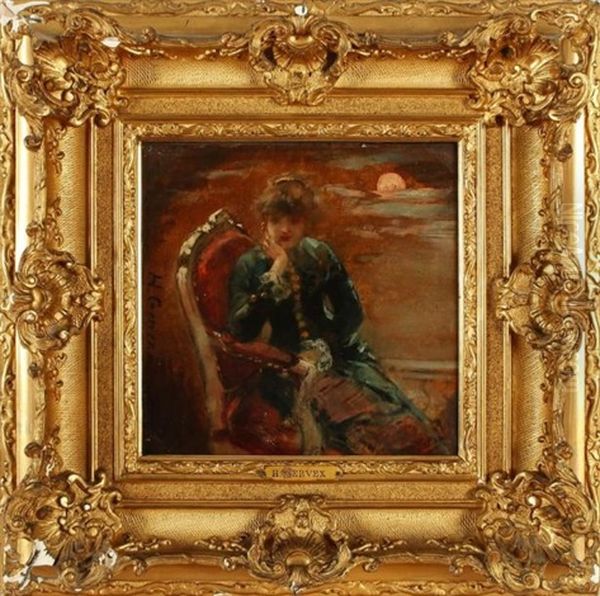 Jeune Fille Assise Dans Un Fauteuil - view 1
