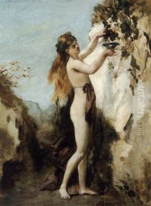 La Nymphe Cueillant Du Raisin by Henri Gervex