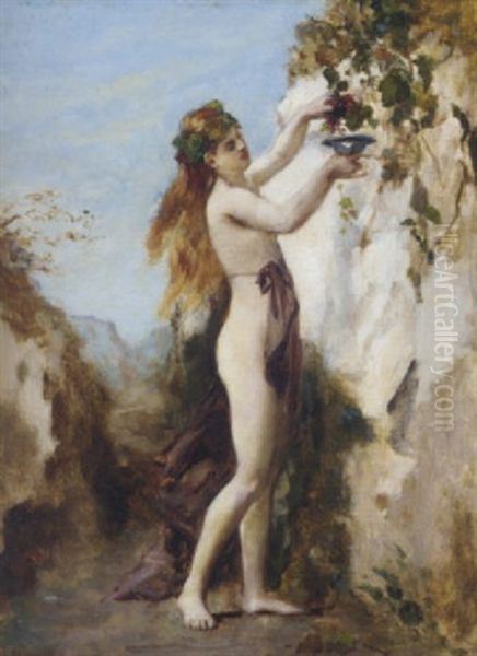 Nymph Collecting Berries - view 1