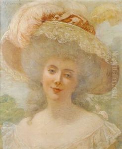 Elegante Au Chapeau De Dentelle Elegante Au Chapeau De Dentelle