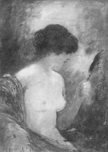 Femme Au Miroir by Henri Gervex