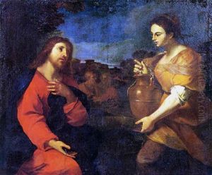 Cristo E La Samaritana by Francesco Giovanni Gessi