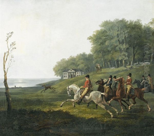 Kustenpartie Mit Reitern Bei Der Parforce-jagd - view 1