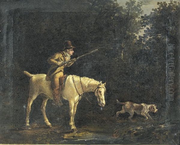 Berittener Jager Mit Hund - view 1