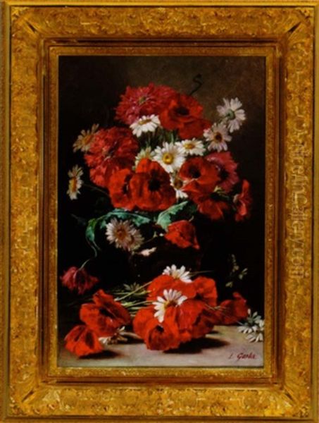 Still Life With Daisies, Poppies And Mums - view 1