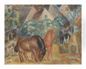 Horses In A Landscape
