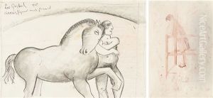 Figure De Cirque Avec Cheval