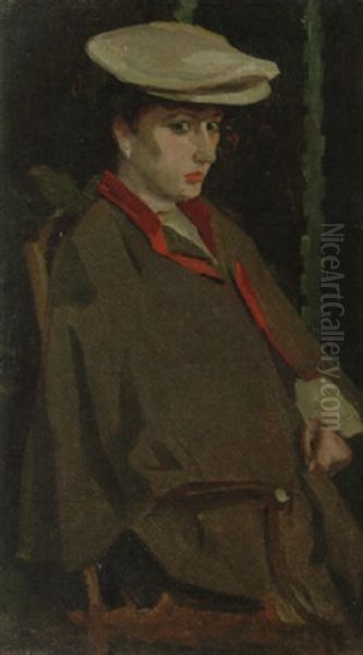 A Young Woman With A Hat - view 1