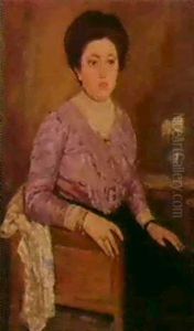 A Lady Sitting In An Interior A Lady Sitting In An Interior