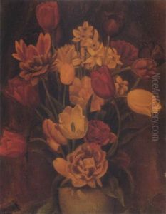 A Still Life With Tulips And Daffodils A Still Life With Tulips And Daffodils