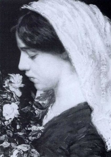 Girl With Roses - view 1
