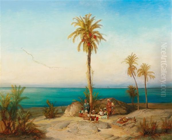 Resting Travellers On The Coast - view 1